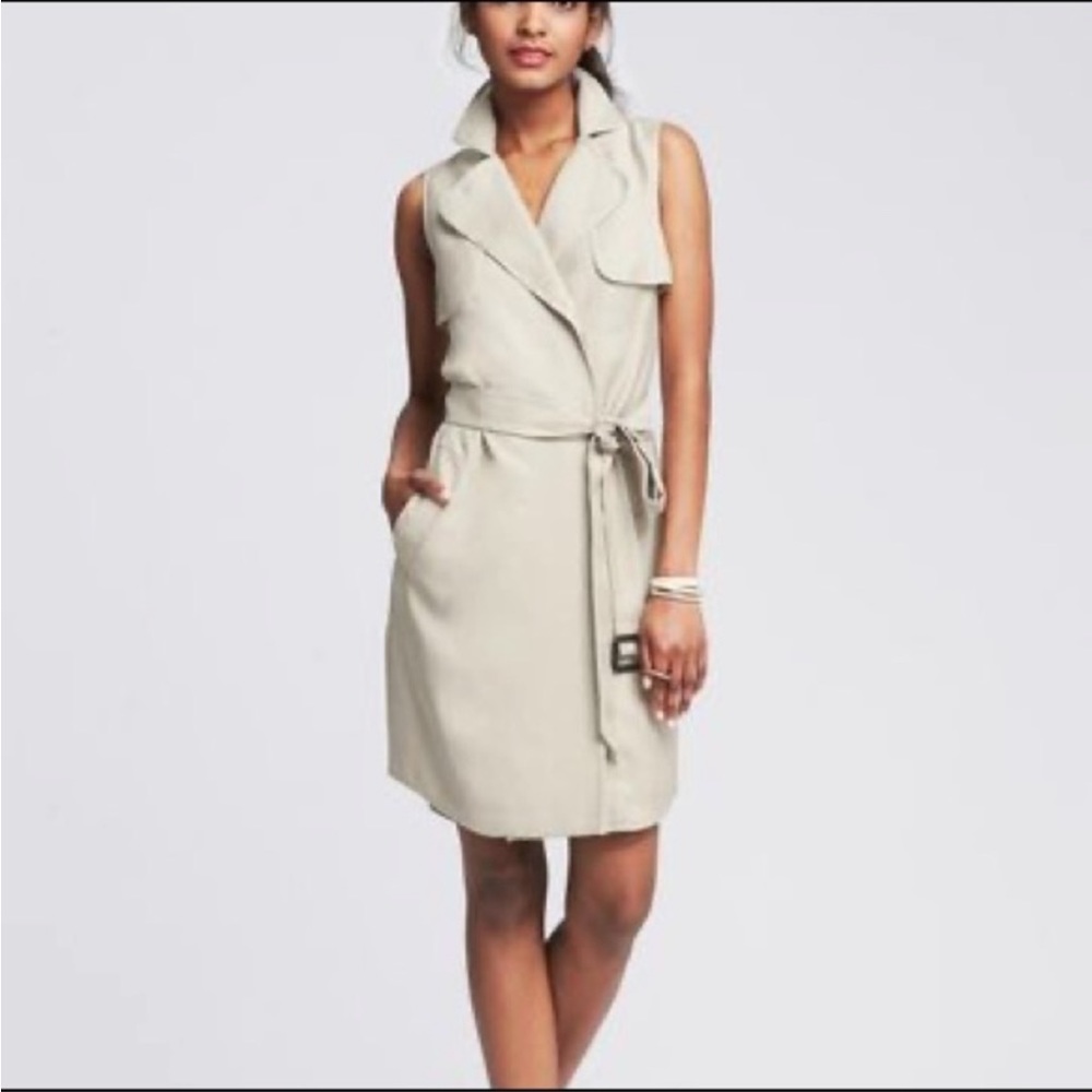 Banana Republic Belted Sherlock Dress (in Black)
